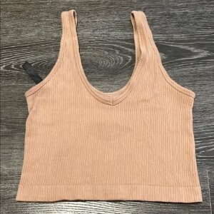 Urban Outfitters Mocha Brown Cropped Tank Top